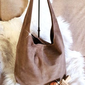 Sac cabas souple 100% en peau Nubuck daim petit prix