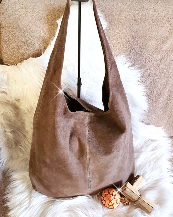 Sac cabas souple 100% en peau Nubuck daim petit prix