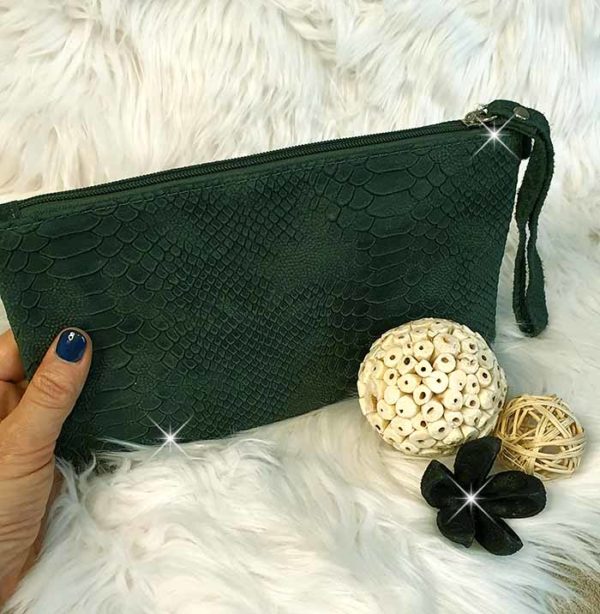 sac pochette caracas vert