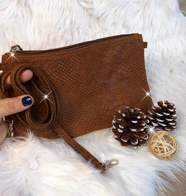 le sac pochette caracas marron