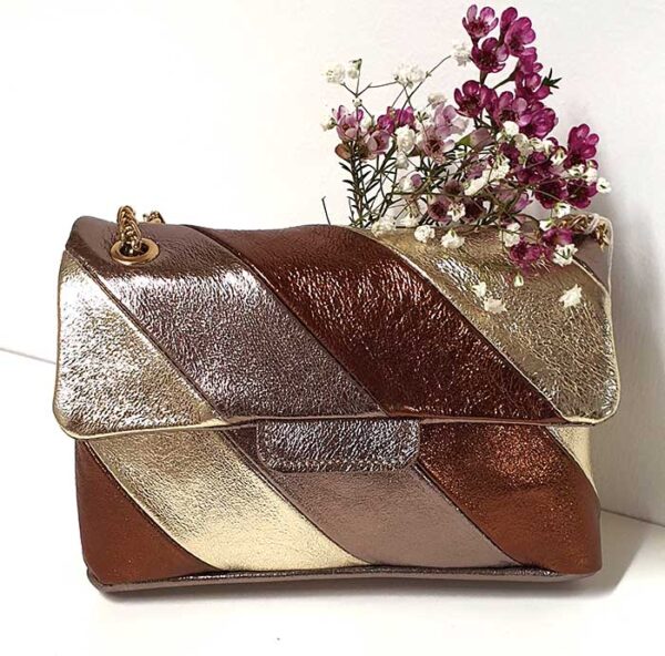 sac marie louise gold et marron