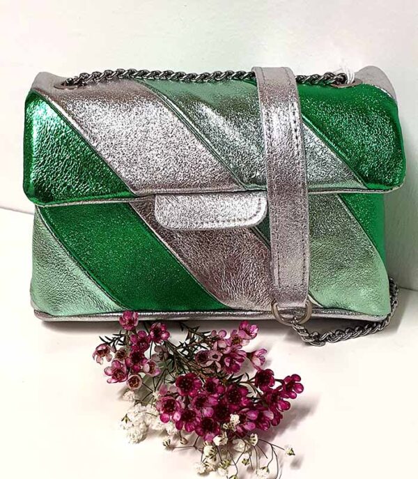 sac marie louise silver vert