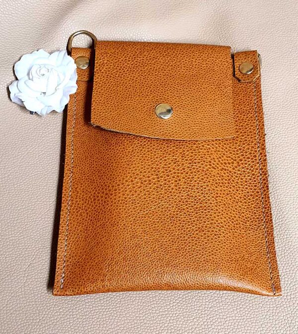 pochette Suzanne camel orangé