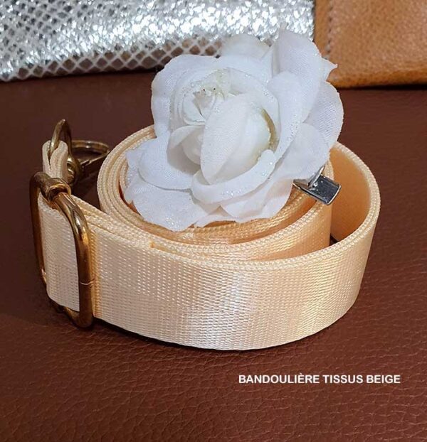 Bandoulière tissus beige