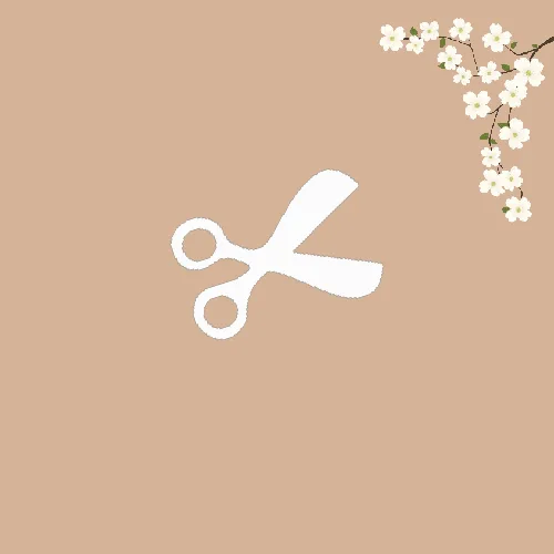 Picto ciseaux – Créations sur mesure Pictogramme ciseaux de maroquinier sur fond cognac